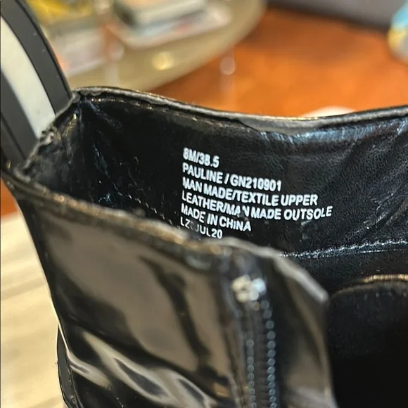 BCBGeneration Sz 8 Pauline Black Lace-Up Zip Combat Boots with Rugged Sole • NWT - Picture 7 of 12